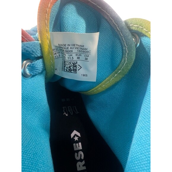 Converse Chuck Taylor All Star Hi Top Pride Edition Sneakers Men’s 11.5 Rainbow - Picture 15 of 16